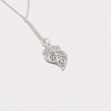 Coração de Viana I Silver Filigree Necklace