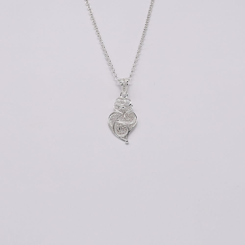 Coração de Viana I Silver Filigree Pendant 0.2 oz - 1.2''