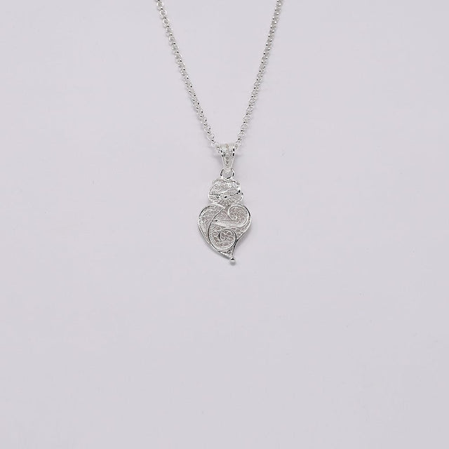 Coração de Viana I Silver Filigree Pendant 0.2 oz - 1.2''