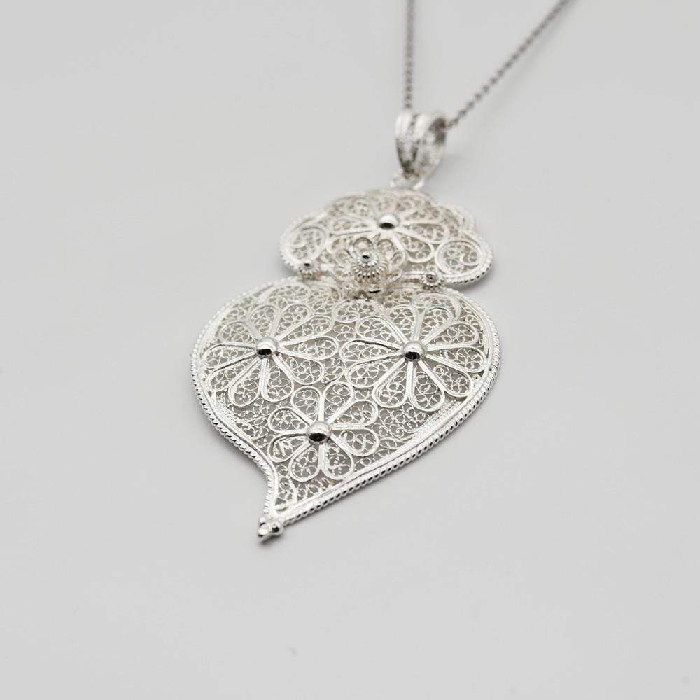 Coração de Viana I Silver Filigree Pendant 0.3 oz - 2.4''