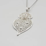 Coração de Viana I Silver Filigree Pendant 0.3 oz - 2.4''