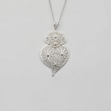 Coração de Viana I Silver Filigree Pendant 0.3 oz - 2.4''