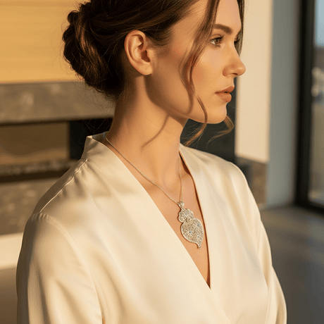 Coração de Viana I Silver Filigree Pendant - 3.1''