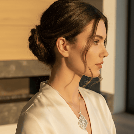 Coração de Viana I Silver Filigree Pendant - 3.5''