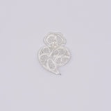 Coração de Viana I Silver Filigree Pin - 2.4"