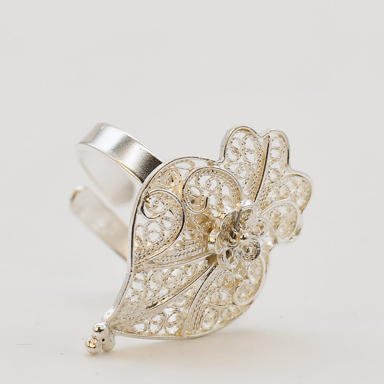 Coração de Viana I Silver Filigree Ring 0.2 oz