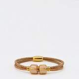 Cork Bracelet with honey-tone Beads