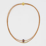 Cork Necklace with Bead - Pink