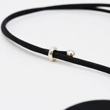 Cork Necklace with Hammered Metal Pendant