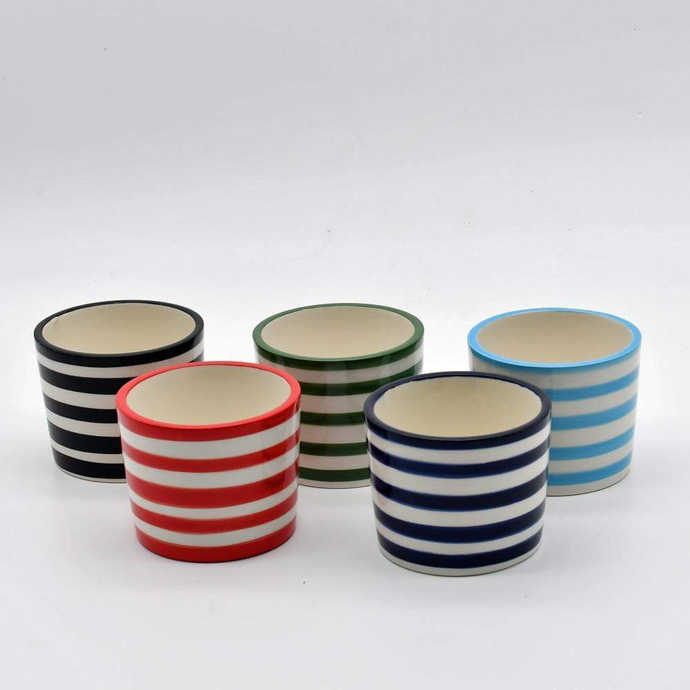 Costa Nova I Set of 3 Ceramic Pots - Red
