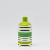 Costa Nova I Striped Ceramic Vase - Green 15cm