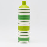 Costa Nova I Striped Ceramic Vase - Green 25cm