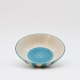 Costa Nova Mar I Striped Ceramic Bowl 5.1'' - Turquoise