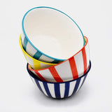 Costa Nova Mar I Striped Ceramic Bowl - Black