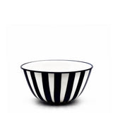 Costa Nova Mar I Striped Ceramic Bowl - Black 13cm