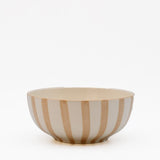 Costa Nova Mar I Striped Ceramic Cereal Bowl 6.3'' - Mocha