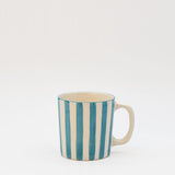 Costa Nova Mar I Striped Ceramic Mug - Turquoise