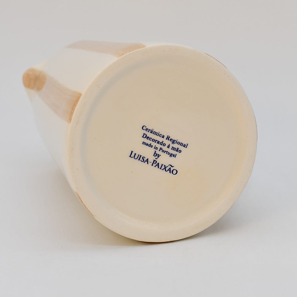 Costa Nova Mar I Striped Ceramic Pitcher 7.1'' - Mocha