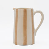 Costa Nova Mar I Striped Ceramic Pitcher - Mocha