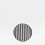 Costa Nova Mar I Striped Ceramic Plate 5.9'' - Black