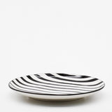 Costa Nova Mar I Striped Ceramic Plate 5.9'' - Black