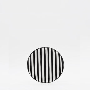 Costa Nova Mar I Striped Ceramic Plate 5.9'' - Black