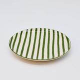 Costa Nova Mar I Striped Ceramic Plate 5.9'' - Green