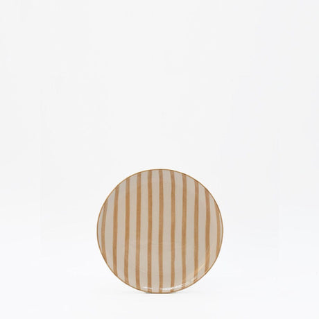Costa Nova Mar I Striped Ceramic Plate 5.9'' - Moka