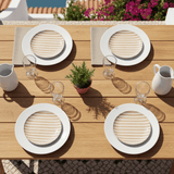 Costa Nova Mar I Striped Ceramic Plate 5.9'' - Moka