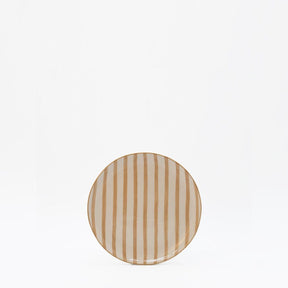 Costa Nova Mar I Striped Ceramic Plate 5.9'' - Moka