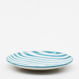 Costa Nova Mar I Striped Ceramic Plate 5.9'' - Turquoise