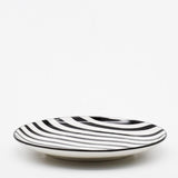 Costa Nova Mar I Striped Ceramic Plate 7.9'' - Black