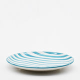 Costa Nova Mar I Striped Ceramic Plate 7.9'' - Turquoise