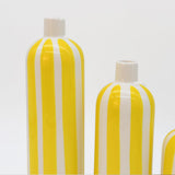 Costa Nova Mar I Striped Ceramic Vase - Yellow