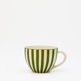 Costa Nova Mar | Striped Ceramic Large Mug - Green