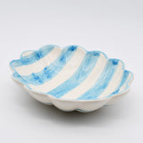 Costa Nova Mar | Striped Ceramic Plate - Turquoise