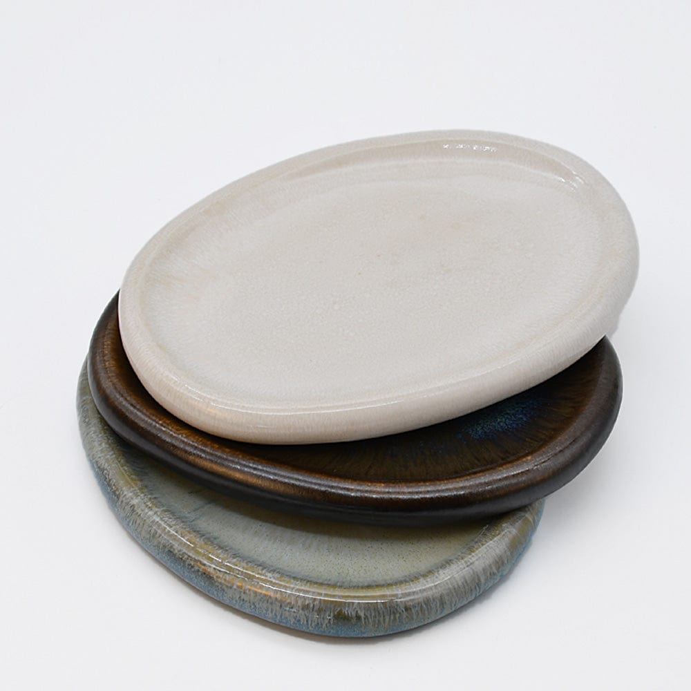 Cristal I Stoneware Serving Plater - White