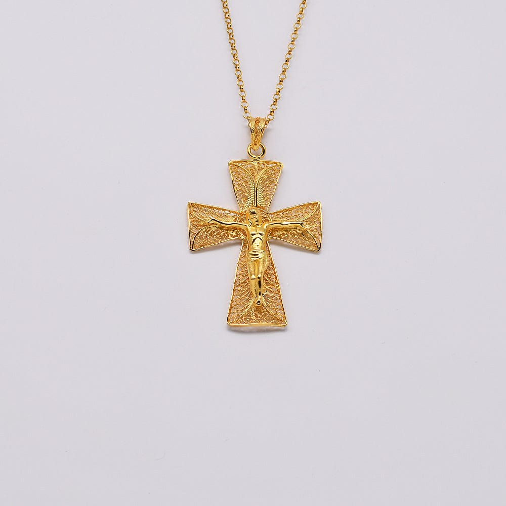 Crucifixo I Gold-plated Silver Pendant 0.3 oz - 2.0''