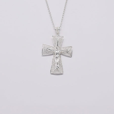 Crucifixo I Silver Filigree Pendant 0.3 oz - 2.0''