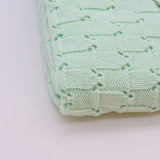 Doudou jaune en coton aux motifs sardines portugaises Couverture en tricot - Vert