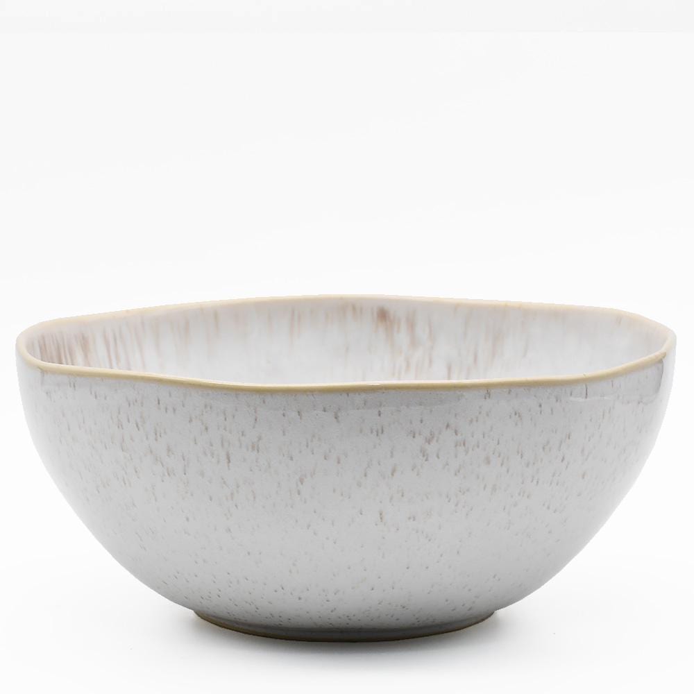 Eivissa I Fine stoneware Salad Bowl 10.6'' - White - Luisa Paixao | USA
