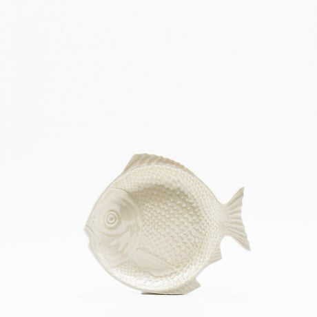 Fish-shaped Ceramic Bread/Butter Plate - Off-white