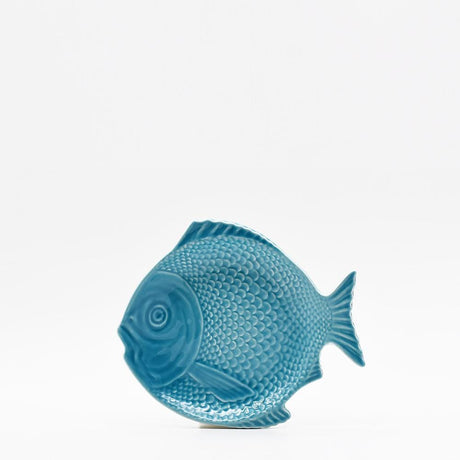 Fish-shaped Ceramic Bread/Butter Plate - Turquoise