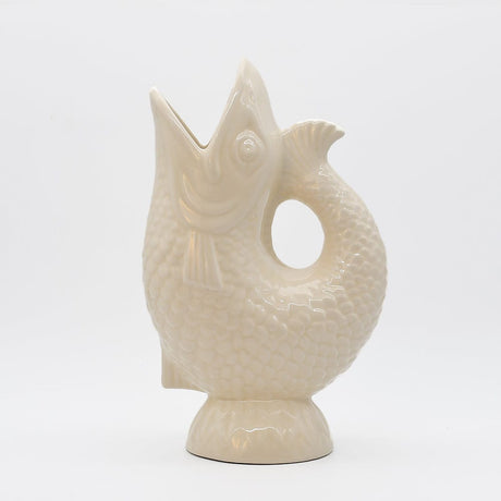 Fish-shaped Ceramic Pitcher - Off-white