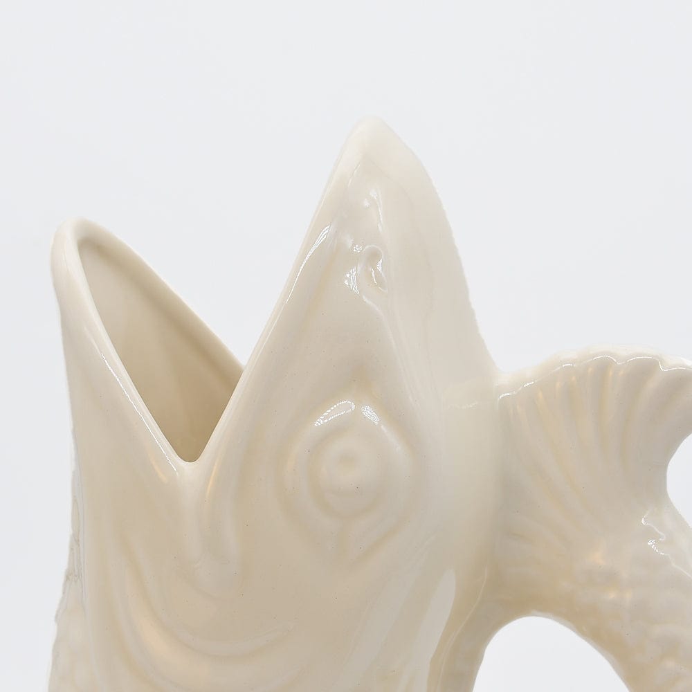 Fish-shaped Ceramic Pitcher - Off-white