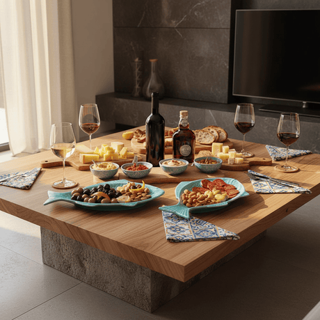 Fish-shaped Ceramic Plate - Turquoise 9.8"