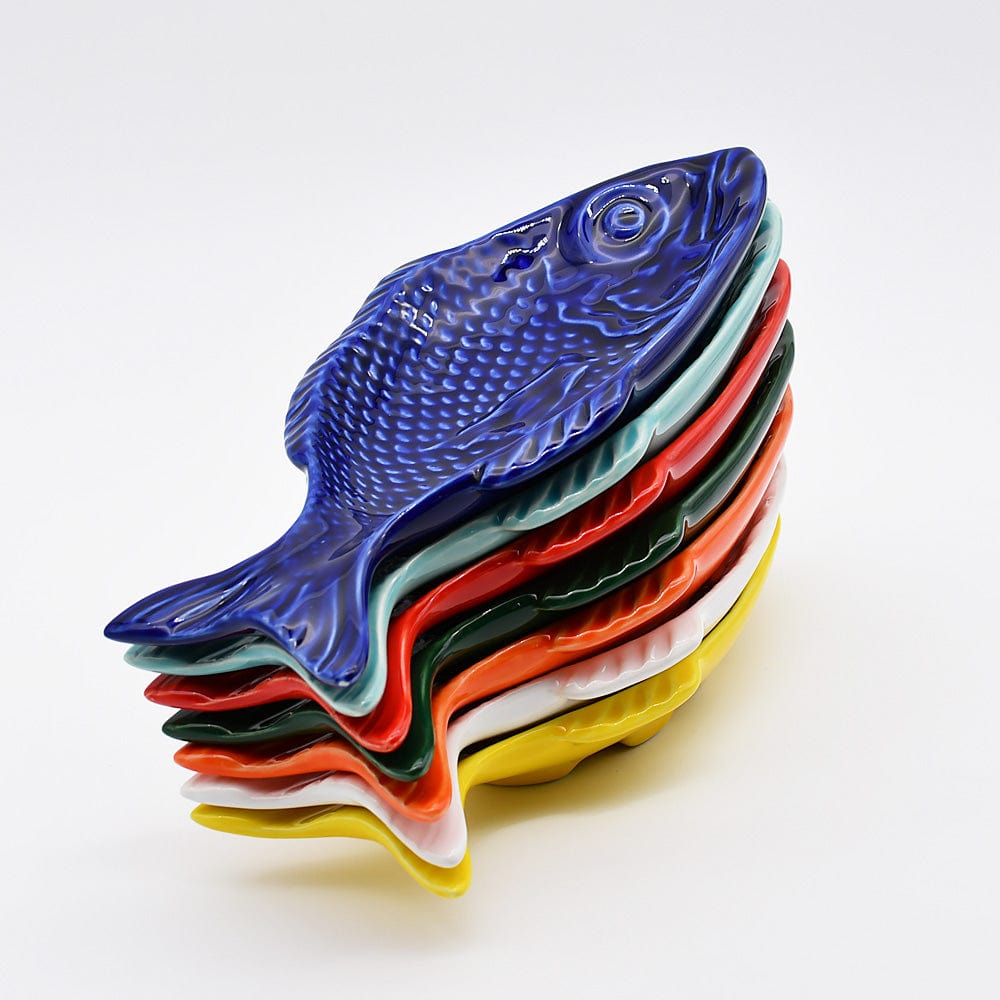 Fish-shaped yellow Ceramic Plate – Luisa Paixao Portugal