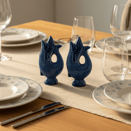 Fish-shaped Ceramic Salt and Pepper Shaker - Blue