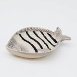 Fish-shaped Ceramic Soup Plate - Black