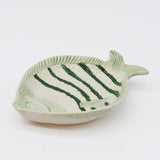 Fish-shaped Ceramic Soup Plate - Green
